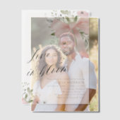 ピンクボウフローララブイン開花ブライダルシャワー ベラム紙招待状 (オフセット (カップル))