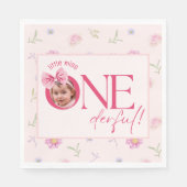 ピンクボウフローラリトル恋しく思オネダーフル スタンダードランチョンナプキン (正面)