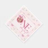 ピンクボウフローラリトル恋しく思オネダーフル スタンダードランチョンナプキン (角)