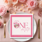 ピンクボウフローラリトル恋しく思オネダーフル スタンダードランチョンナプキン