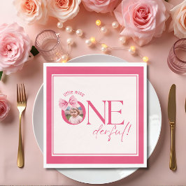 ピンクボウフローラリトル恋しく思オネダーフル スタンダードランチョンナプキン