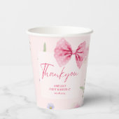 ピンクボウフローラリトル恋しく思オネダーフル 紙コップ (裏面)