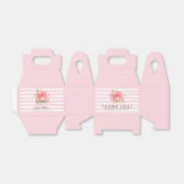 ピンクボウフローラ水色ベビーシャワー フェイバーボックス (折り畳みなし)