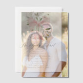 ピンクボウフローラ結び目ブライダルシャワー ベラム紙招待状 (オフセット (カップル))
