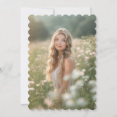 ピンクボウフローラ結び目ブライダルシャワー 招待状 (裏面)