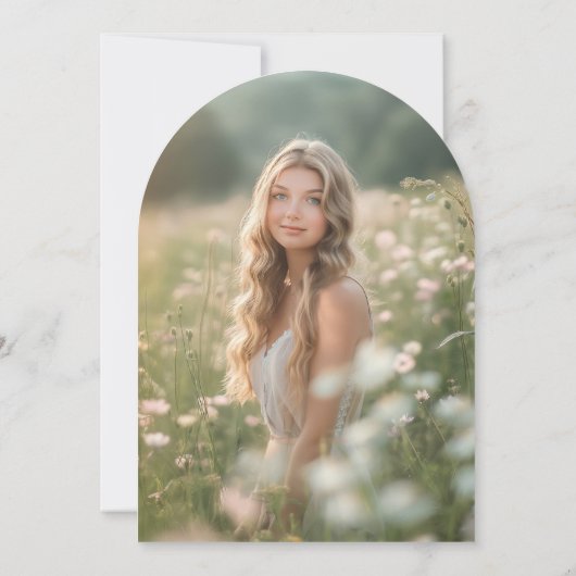 ピンクボウフローラ結び目ブライダルシャワー 招待状 (裏面)