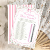 ピンクボウフローラ結婚シューズゲームカード