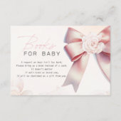 ピンクボウフローラ赤ちゃんシャワーベビー エンクロージャーカード (正面)