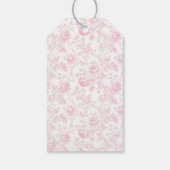 ピンクボウフローラChinoiserie 1stバースデーギフトラベル ギフトタグ (裏面)