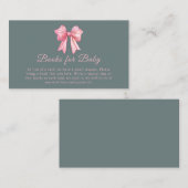 ピンクボウブックスベビーシャワー囲いカード エンクロージャーカード (正面/裏面)