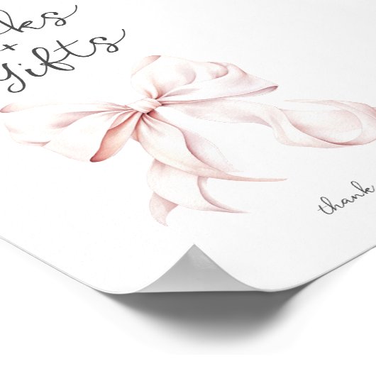 ピンクボウブックスベビーテーブル標識用 ポスター (角)