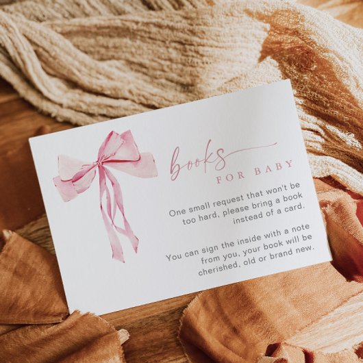 ピンクボウブックスベビー挿入カード赤面ガール エンクロージャーカード