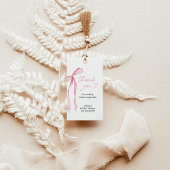 ピンクボウブライダルシャワーありがとうラベル、メッセージカード ギフトタグ