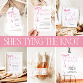 ピンクボウブライダルシャワーありがとう、メッセージカード ギフトタグ