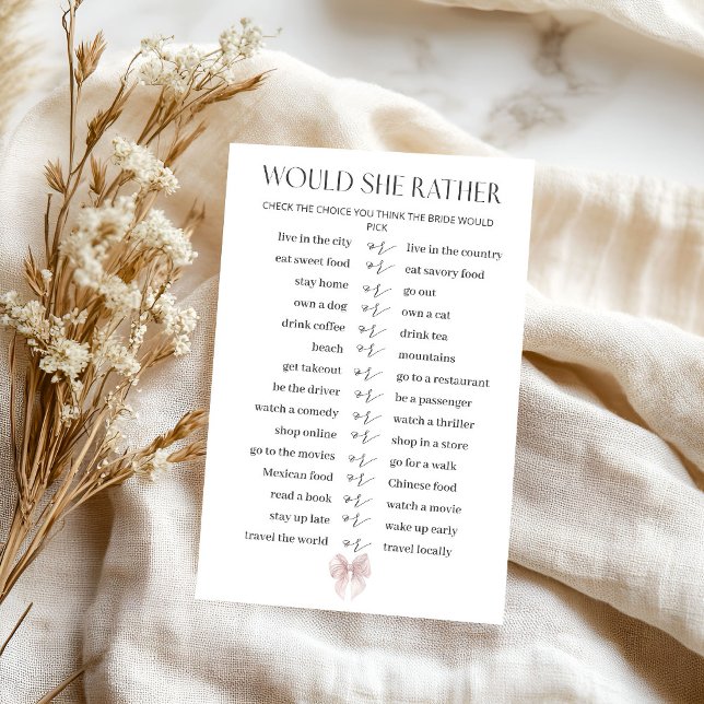 ピンクボウブライダルシャワーは彼女はむしろゲームだろう (クリエイターアップロード済み)