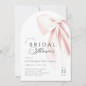 ピンクボウブライダルシャワーアーチ招待状 招待状 (正面)
