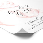 ピンクボウブライダルシャワーカード&ギフトテーブルポスター ポスター (角)