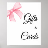 ピンクボウブライダルシャワーギフト&カード ポスター (正面)