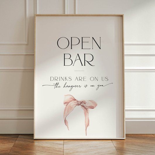 ピンクボウブライダルシャワータイイングザノットオープンバー 台座サイン