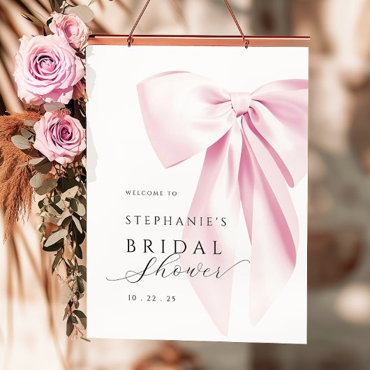 ピンクボウブライダルシャワーポスター ポスター