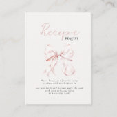 ピンクボウブライダルシャワーレシピエンクロージャカード エンクロージャーカード (正面)