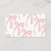 ピンクボウブライダルシャワーレシピ要求エンクロージャ エンクロージャーカード (裏面)