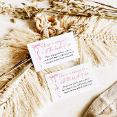 ピンクボウブライダルシャワーレシピ要求 エンクロージャーカード