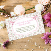 ピンクボウブライダルシャワーレシピfor the Bride エンクロージャーカード