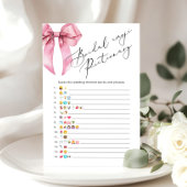 ピンクボウブライダルシャワー絵文字ゲーム