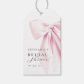 ピンクボウブライダルシャワー ギフトタグ (正面)