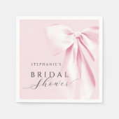 ピンクボウブライダルシャワー スタンダードカクテルナプキン (正面)