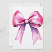 ピンクボウブライダルシャワー 招待状 (裏面)