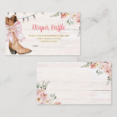 ピンクボウブーツおむつラッフルカード エンクロージャーカード (正面/裏面)