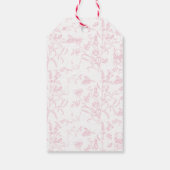 ピンクボウベイビーシャワーガールギフトラベル ギフトタグ (裏面)