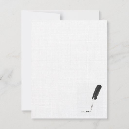 ピンクボウベイビーシャワー招待状 招待状 (裏面)