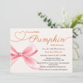 ピンクボウベイビーシャワー | エンクロージャカエレガントード 招待状 (スタンド正面)