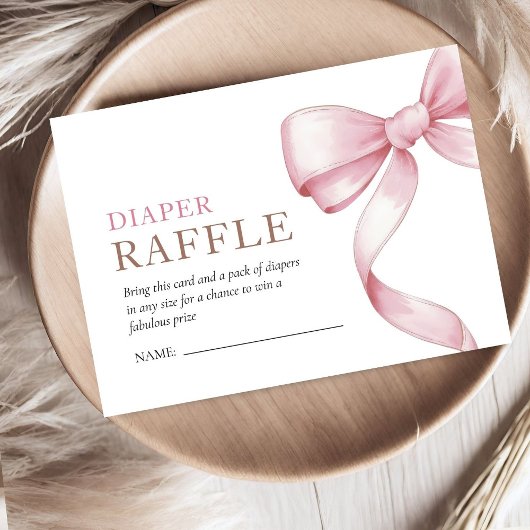 ピンクボウベイビーシャワー エンクロージャーカード