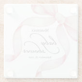 ピンクボウベイビーシャワー ガラスコースター (裏面)