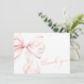 ピンクボウベイビーシャワー サンキューカード (スタンド正面)