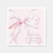 ピンクボウベイビーシャワー スタンダードカクテルナプキン (正面)