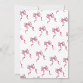 ピンクボウベイビーシャワー 招待状 (裏面)