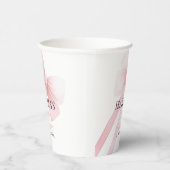 ピンクボウベイビーシャワー 紙コップ (右)