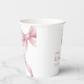 ピンクボウベイビーシャワー 紙コップ (右)