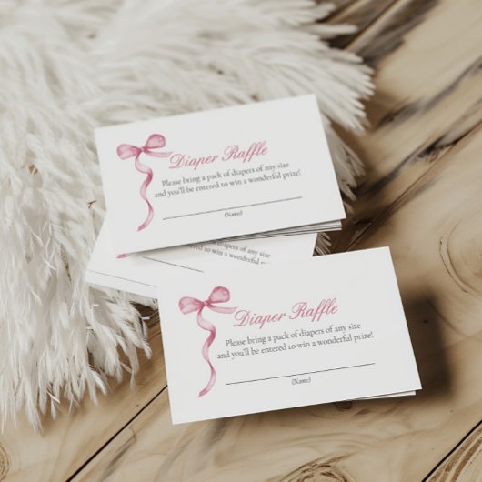 ピンクボウベビーおむつ要求エンクロージャカード エンクロージャーカード