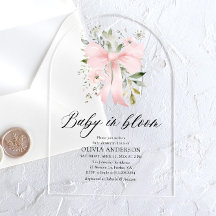 ピンクボウベビーイン開花フローラガールベビーシャワー