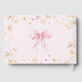 ピンクボウベビーイン開花フローラベビーシャワー ゲストブック (裏面)