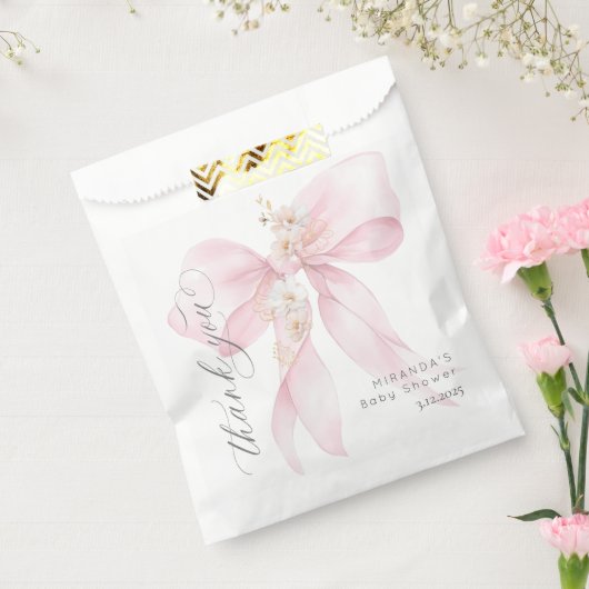 ピンクボウベビーイン開花フローラユー フェイバーバッグ (封をした状態)