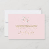 ピンクボウベビーシャワーガールサンキューカード サンキューカード (裏面)