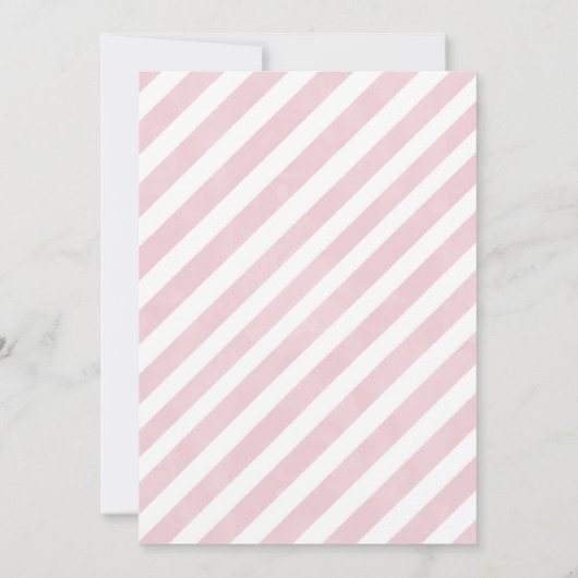 ピンクボウベビーシャワーガール招待状 招待状 (裏面)