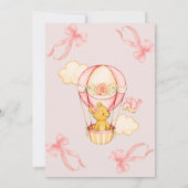 ピンクボウベビーシャワー招待状TemplateInvitation 招待状 (裏面)